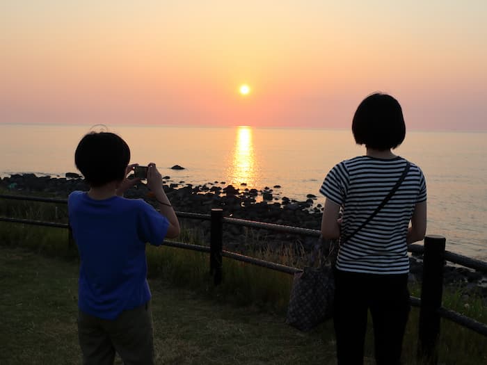 ねむの丘の夕日